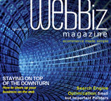 Custom web design for WebBizMagazine.com
